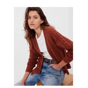 GAP Chunky Cable-Knit Cardigan - Size XS